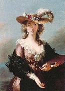 Elisabeth Louise Viegg-Le Brun Self portrait in a Straw Hat, painting